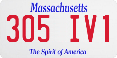 MA license plate 305IV1