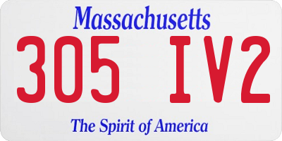 MA license plate 305IV2