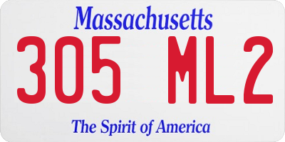 MA license plate 305ML2