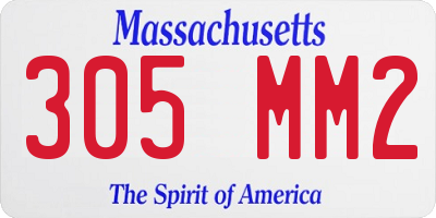 MA license plate 305MM2