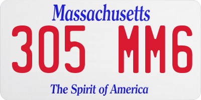 MA license plate 305MM6