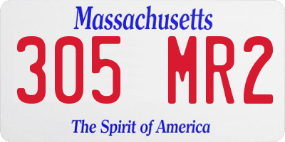 MA license plate 305MR2
