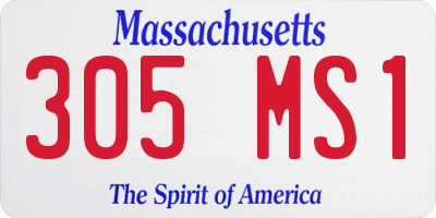 MA license plate 305MS1