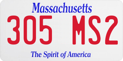 MA license plate 305MS2