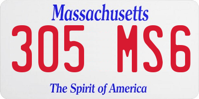 MA license plate 305MS6
