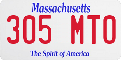MA license plate 305MT0