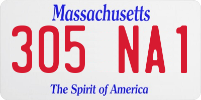 MA license plate 305NA1