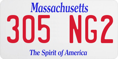 MA license plate 305NG2