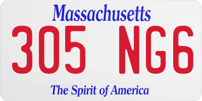 MA license plate 305NG6