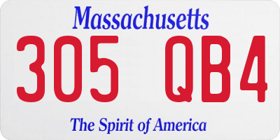 MA license plate 305QB4