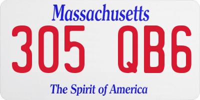 MA license plate 305QB6