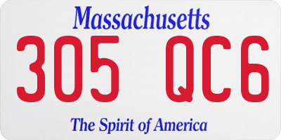 MA license plate 305QC6