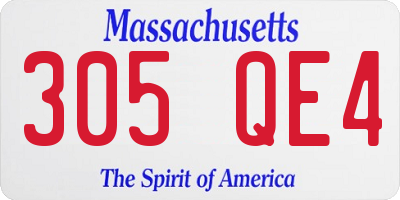 MA license plate 305QE4