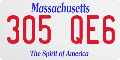 MA license plate 305QE6