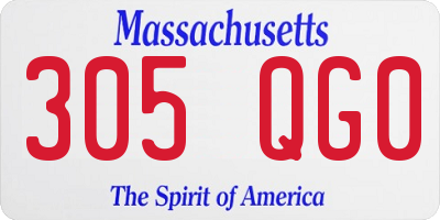 MA license plate 305QG0