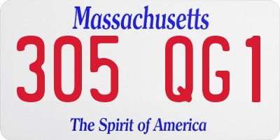 MA license plate 305QG1