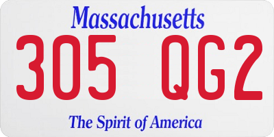 MA license plate 305QG2