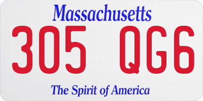 MA license plate 305QG6
