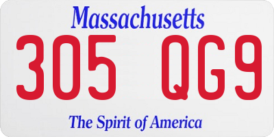 MA license plate 305QG9