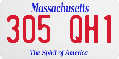 MA license plate 305QH1