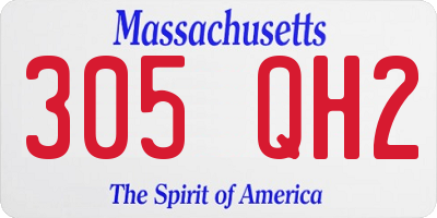 MA license plate 305QH2