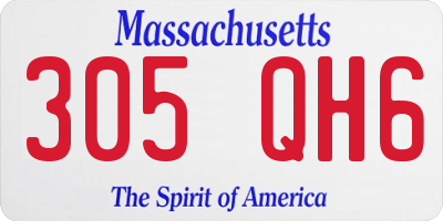MA license plate 305QH6