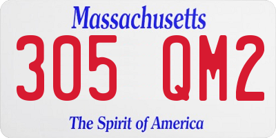 MA license plate 305QM2