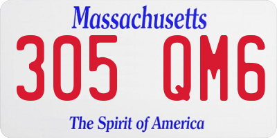 MA license plate 305QM6