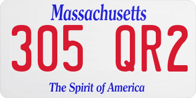 MA license plate 305QR2