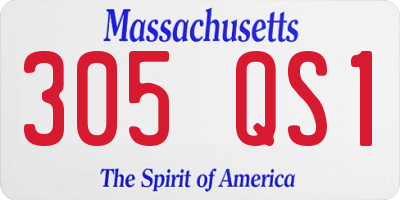 MA license plate 305QS1
