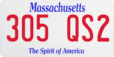 MA license plate 305QS2