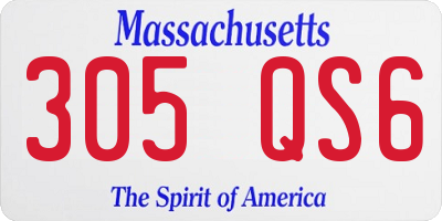 MA license plate 305QS6