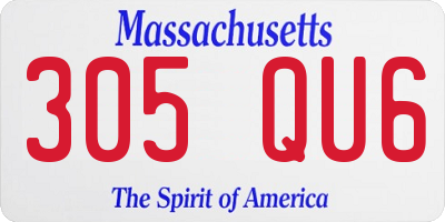MA license plate 305QU6