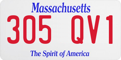 MA license plate 305QV1