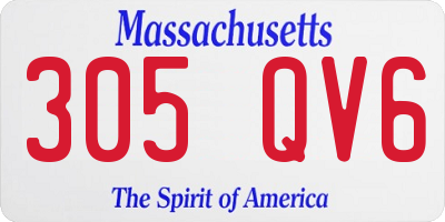 MA license plate 305QV6