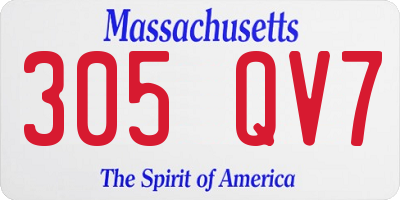 MA license plate 305QV7