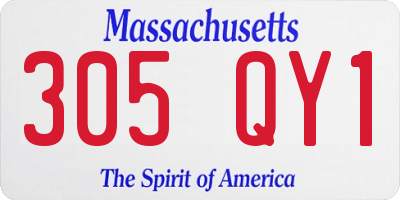 MA license plate 305QY1