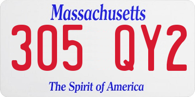MA license plate 305QY2