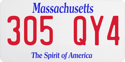 MA license plate 305QY4