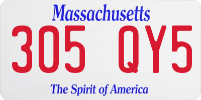 MA license plate 305QY5