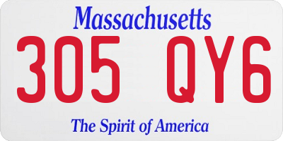 MA license plate 305QY6
