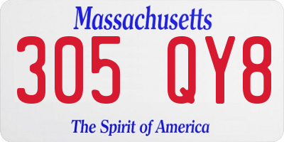 MA license plate 305QY8