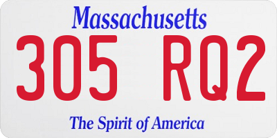 MA license plate 305RQ2