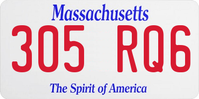 MA license plate 305RQ6