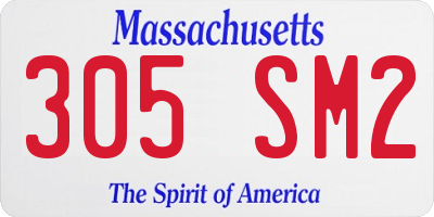 MA license plate 305SM2