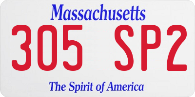 MA license plate 305SP2