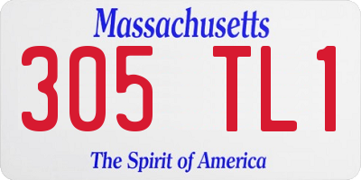 MA license plate 305TL1