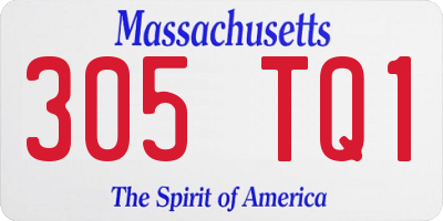 MA license plate 305TQ1