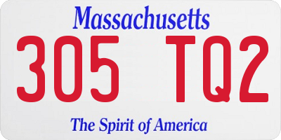 MA license plate 305TQ2