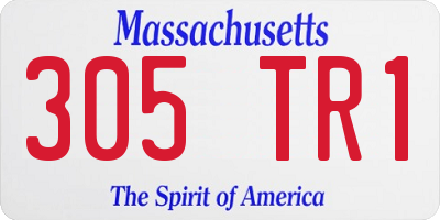 MA license plate 305TR1